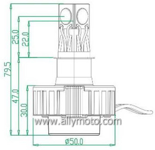 18W 24W Motorcycle LED Headlight M3